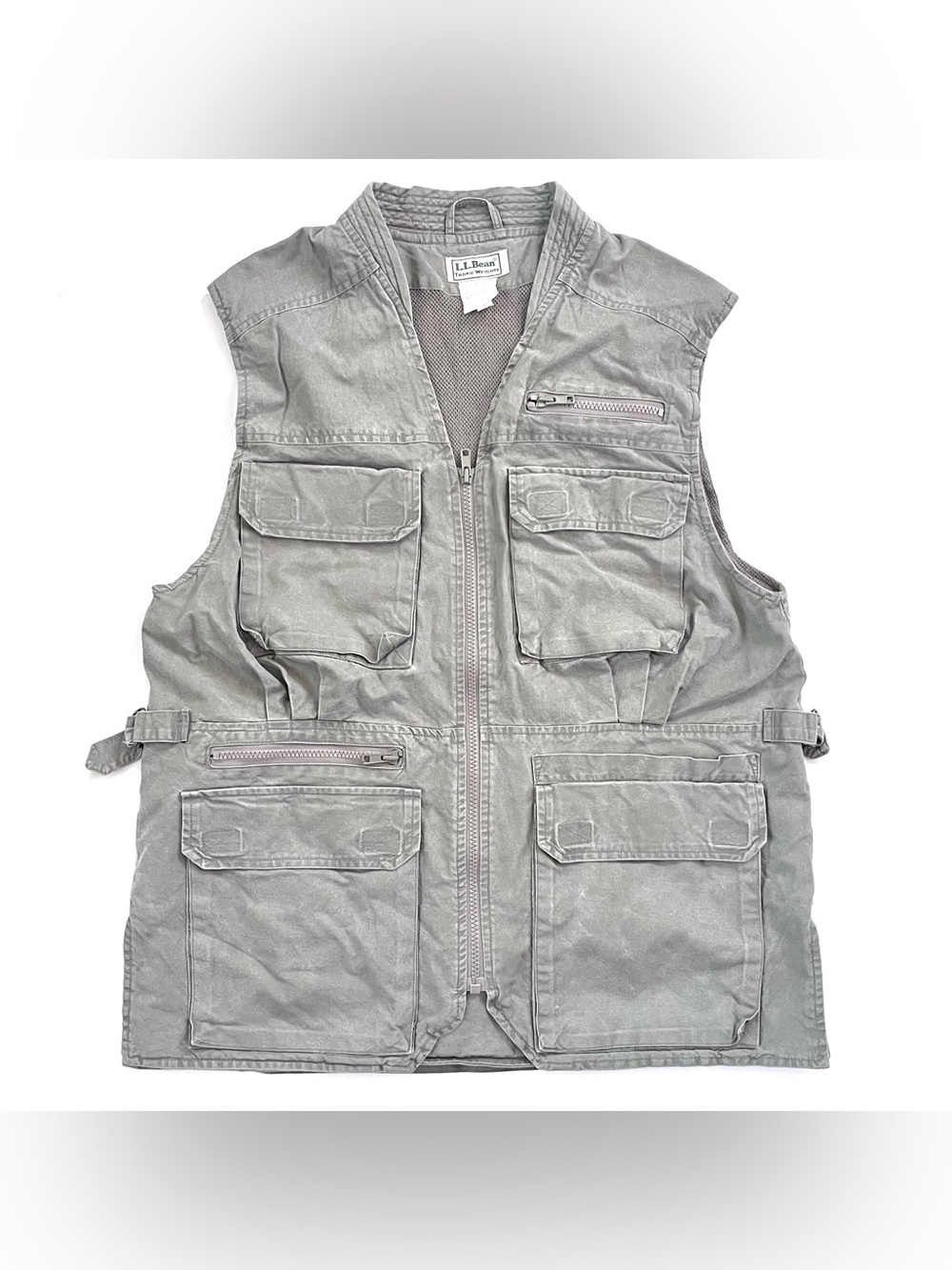 Women’s Vintage LL Bean Tropic Weights Sail Cloth Cotton Canvas Cargo Vest